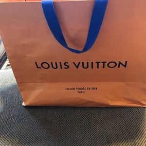 Louis Vuitton Orange and Black xlarge gift bag